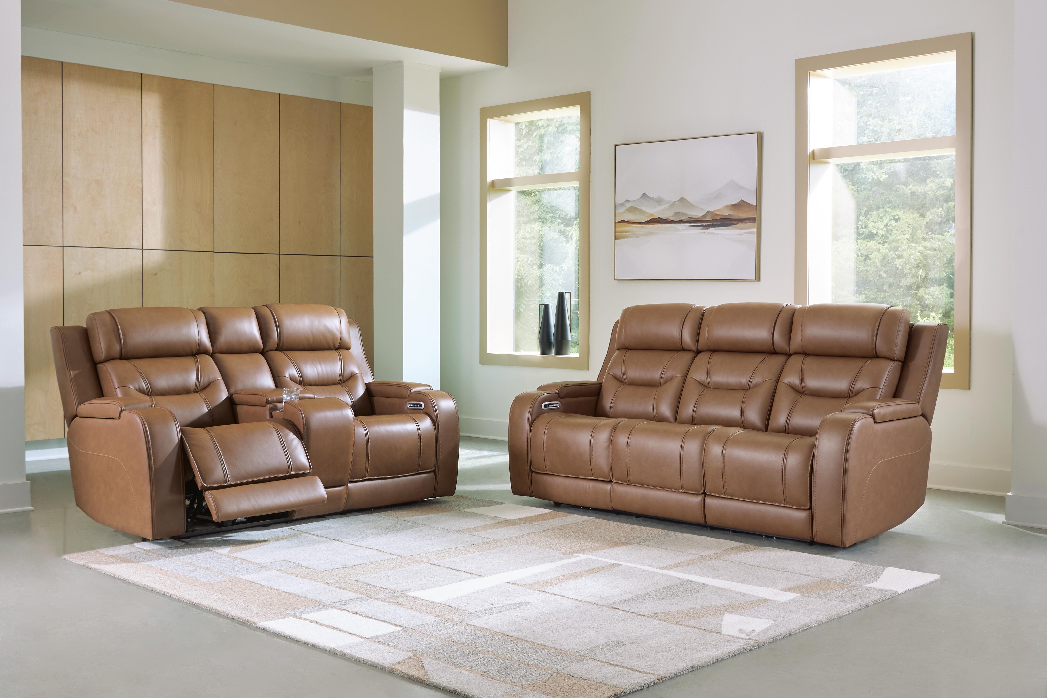 Knightington Power Reclining Sofa and Loveseat with Audio Signature Design by Ashley® Living Room