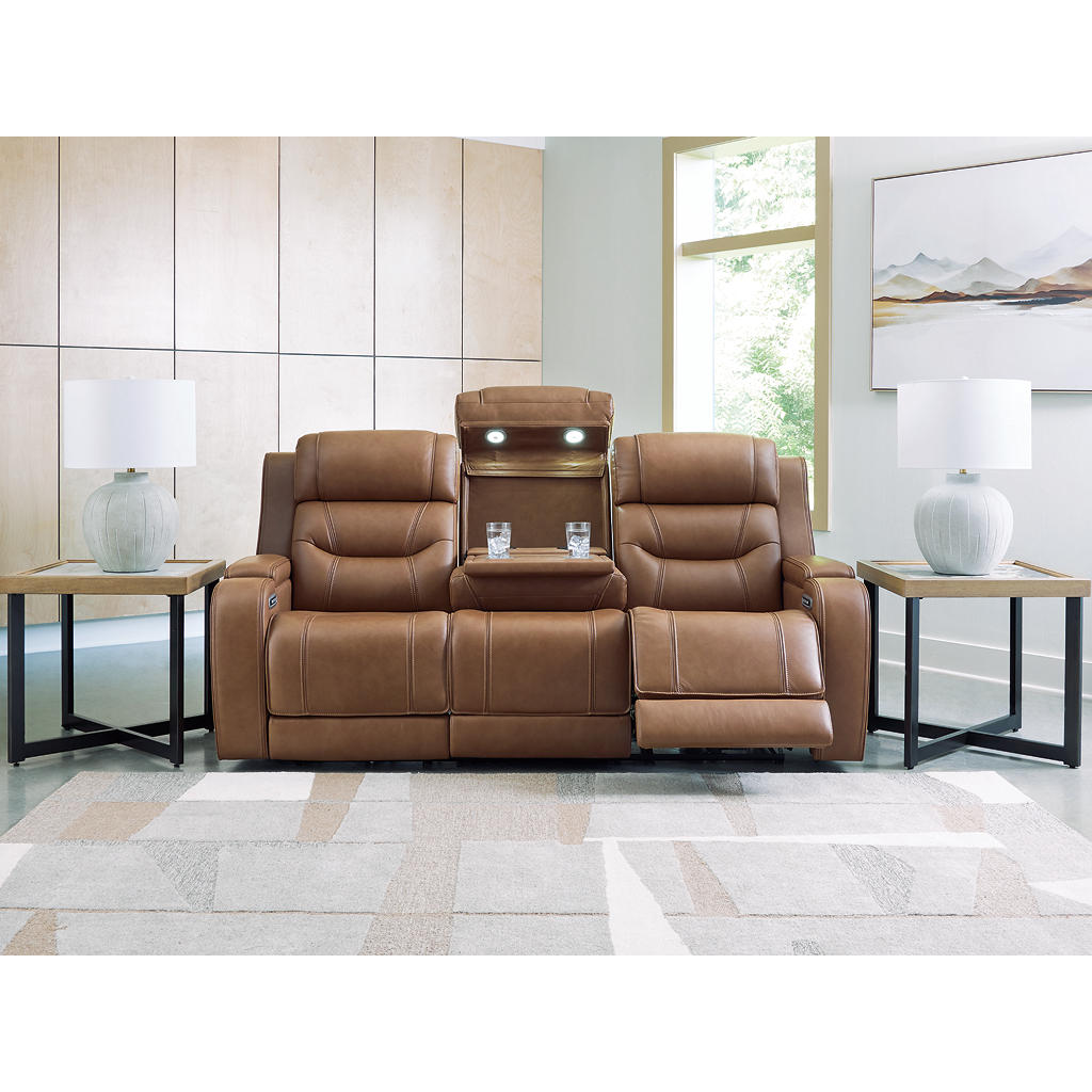 Knightington Power Reclining Sofa with Audio Seating Signature Design by Ashley® Living Room