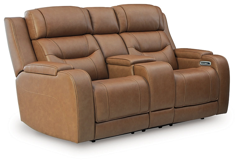 Knightington Power Reclining Loveseat with Audio Seating Signature Design by Ashley® Living Room