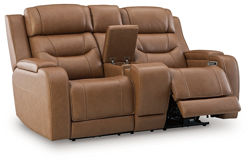 Knightington Power Reclining Loveseat with Audio Seating Signature Design by Ashley® Living Room