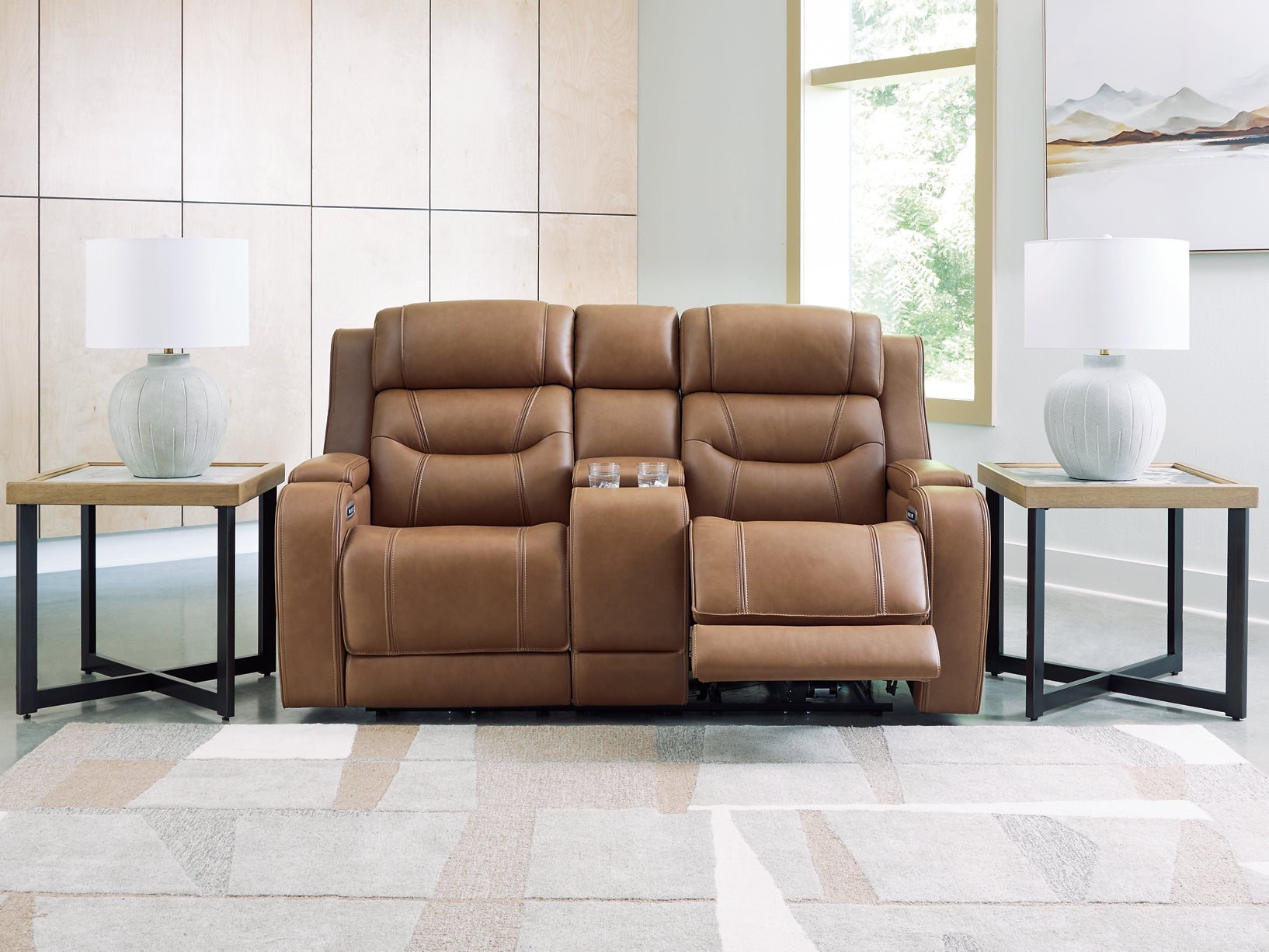 Knightington Power Reclining Loveseat with Audio Seating Signature Design by Ashley® Living Room