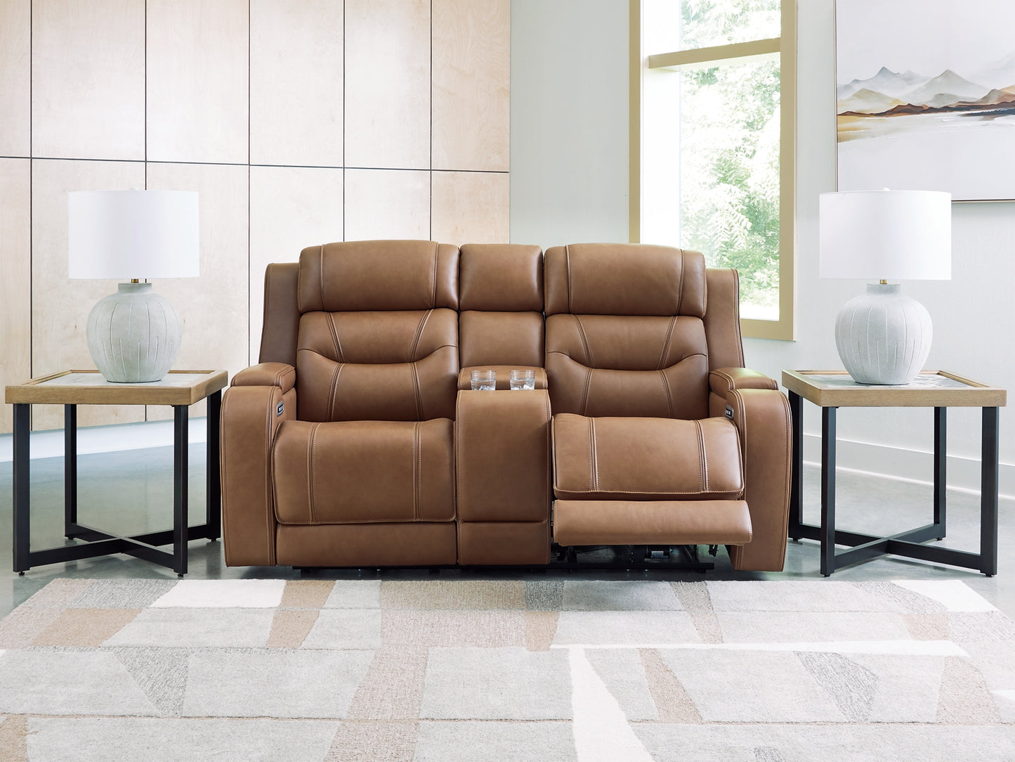 Knightington Power Reclining Loveseat with Audio Seating Signature Design by Ashley® Living Room