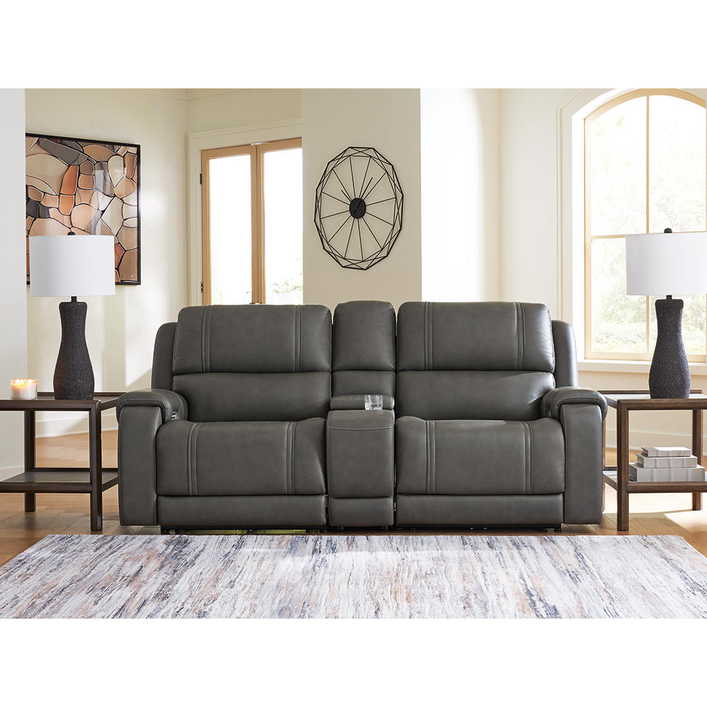 5Z - Pittson 3-Piece Power Reclining Sectional Loveseat with Console Signature Design by Ashley® Living Room