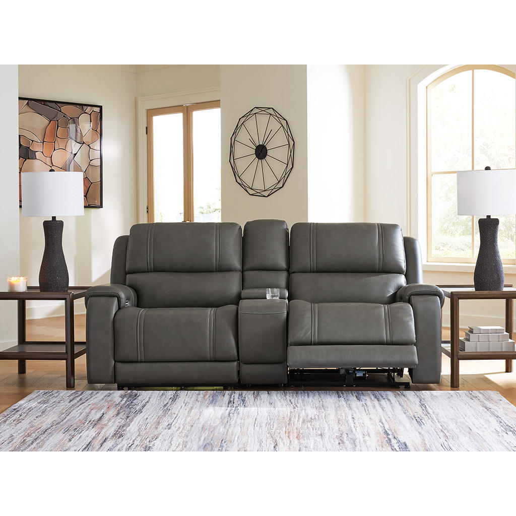 5Z - Pittson 3-Piece Power Reclining Sectional Loveseat with Console Signature Design by Ashley® Living Room