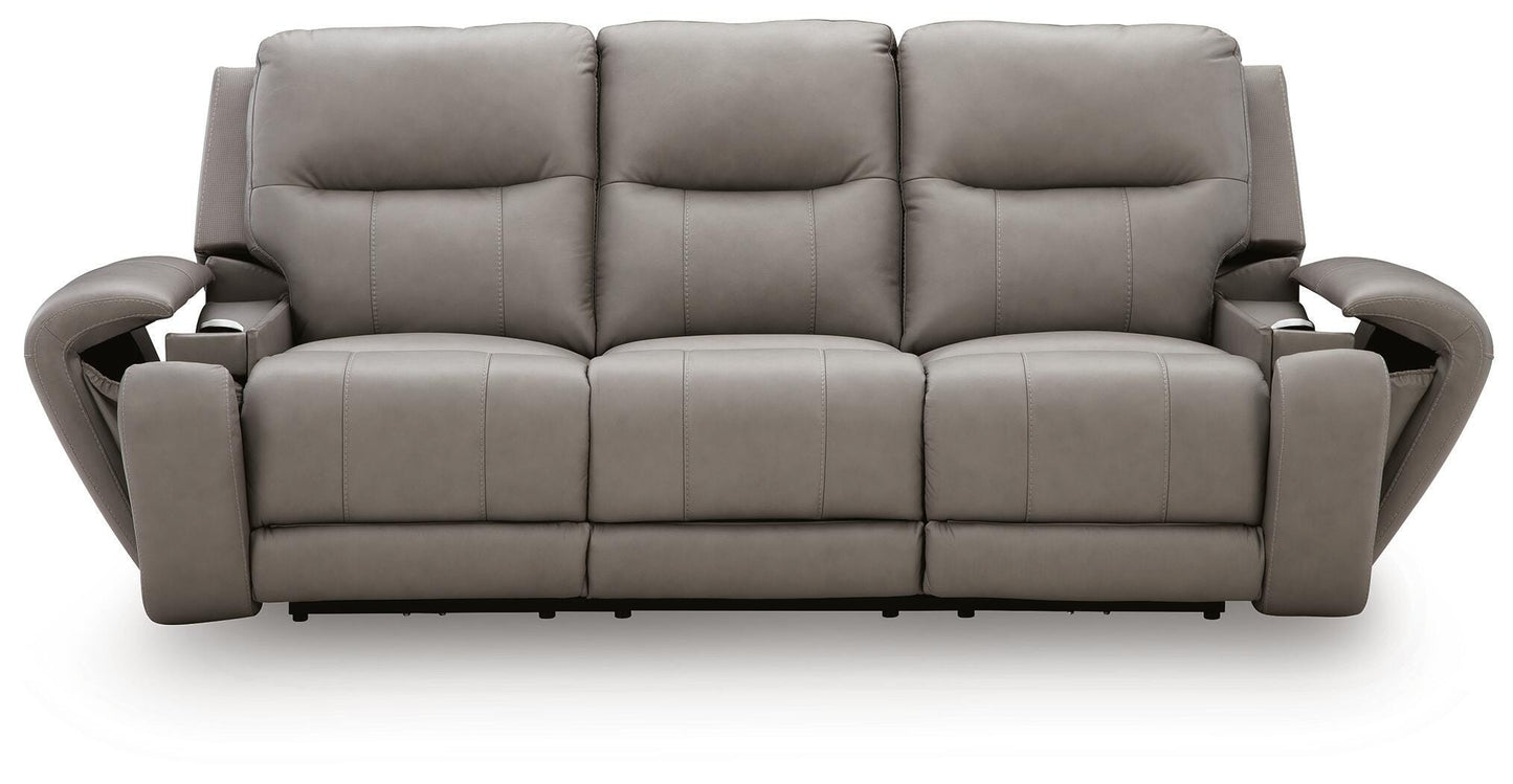 Real Moments Power Reclining Sofa with Audio Seating