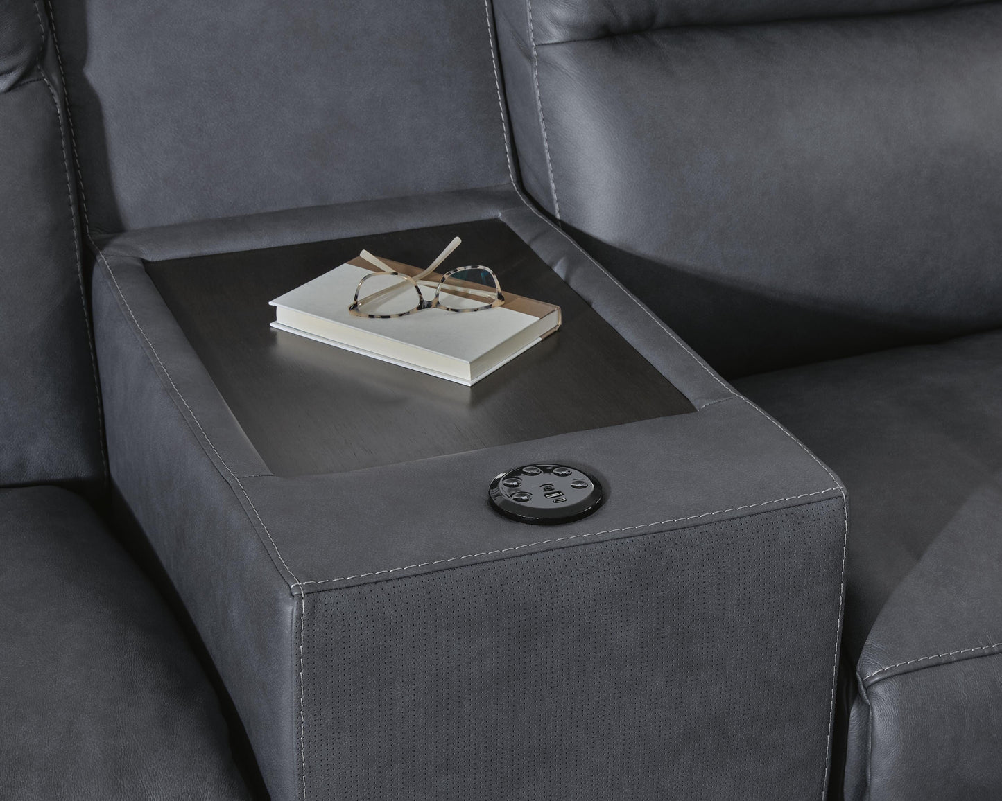ModZ 6-Piece Power Reclining Sectional with Audio Console