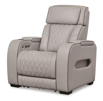 Boyington Power Recliner — Gray, Massage and Heat Signature Design by Ashley® Living Room