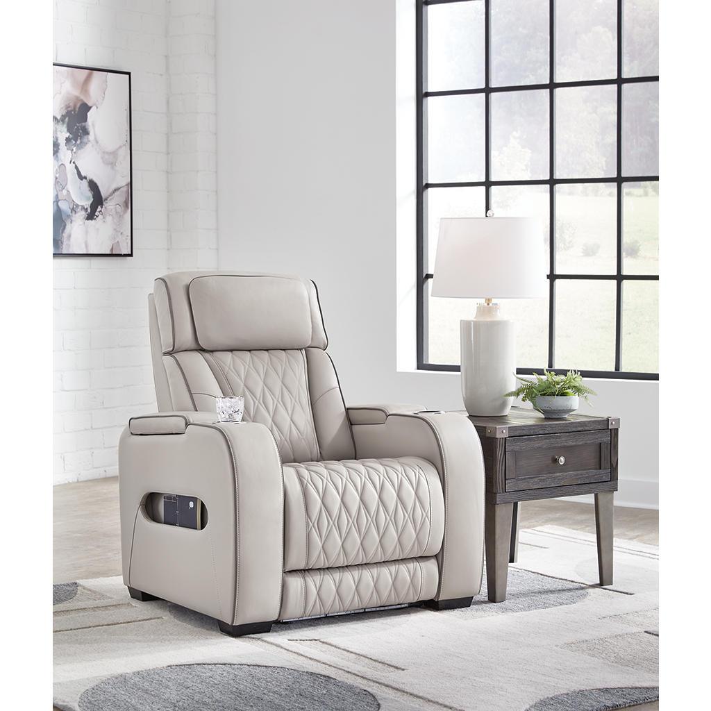 Boyington Power Recliner — Gray, Massage and Heat Signature Design by Ashley® Living Room