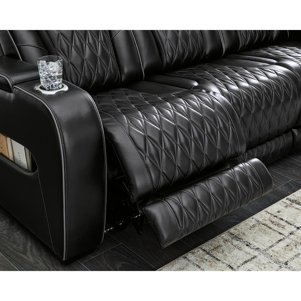 Boyington Power Console Loveseat — Black, Massage and Heat Signature Design by Ashley® Living Room