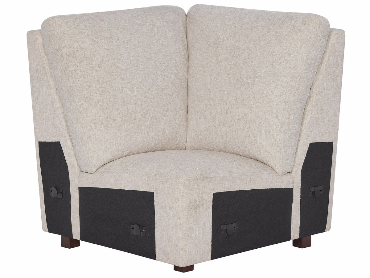 Universal Furniture Rhodes Corner Chair — Rani Arctic — Rhodes Collection