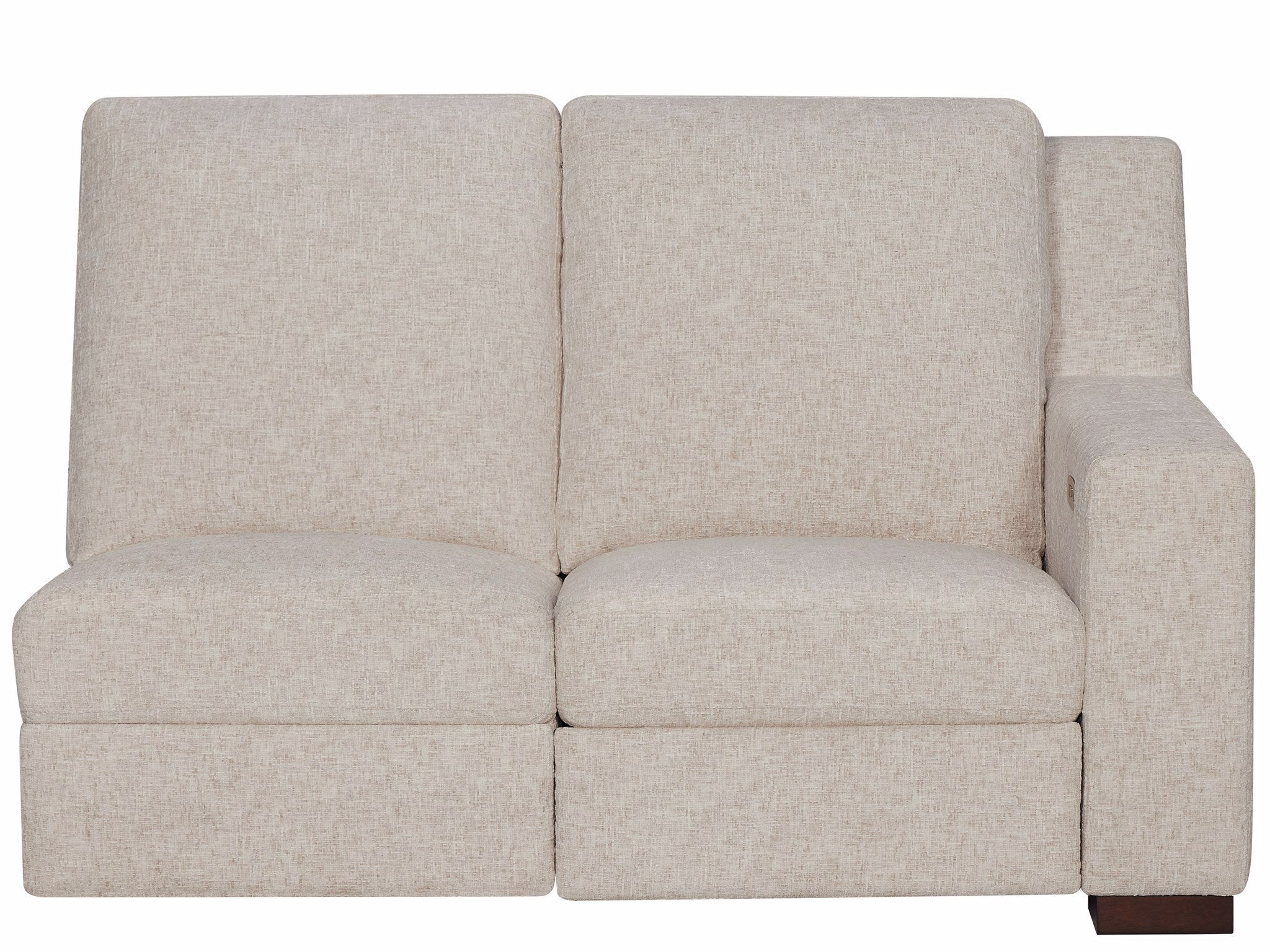 Universal Furniture Rhodes Loveseat RAF — Rani Arctic — Rhodes Collection