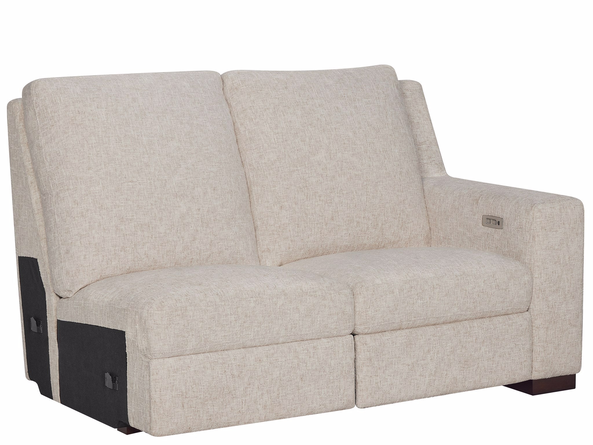 Universal Furniture Rhodes Loveseat RAF — Rani Arctic — Rhodes Collection