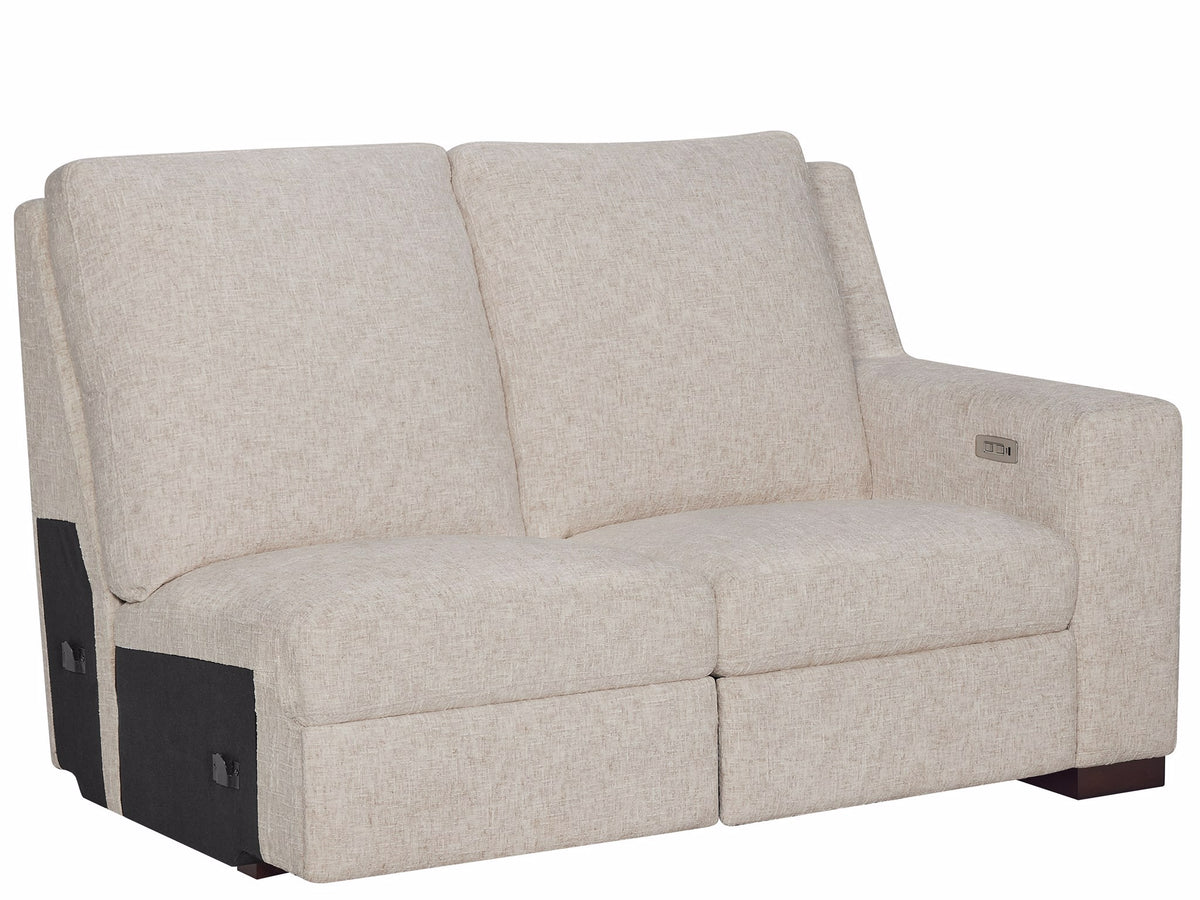 Universal Furniture Rhodes Loveseat RAF — Rani Arctic — Rhodes Collection