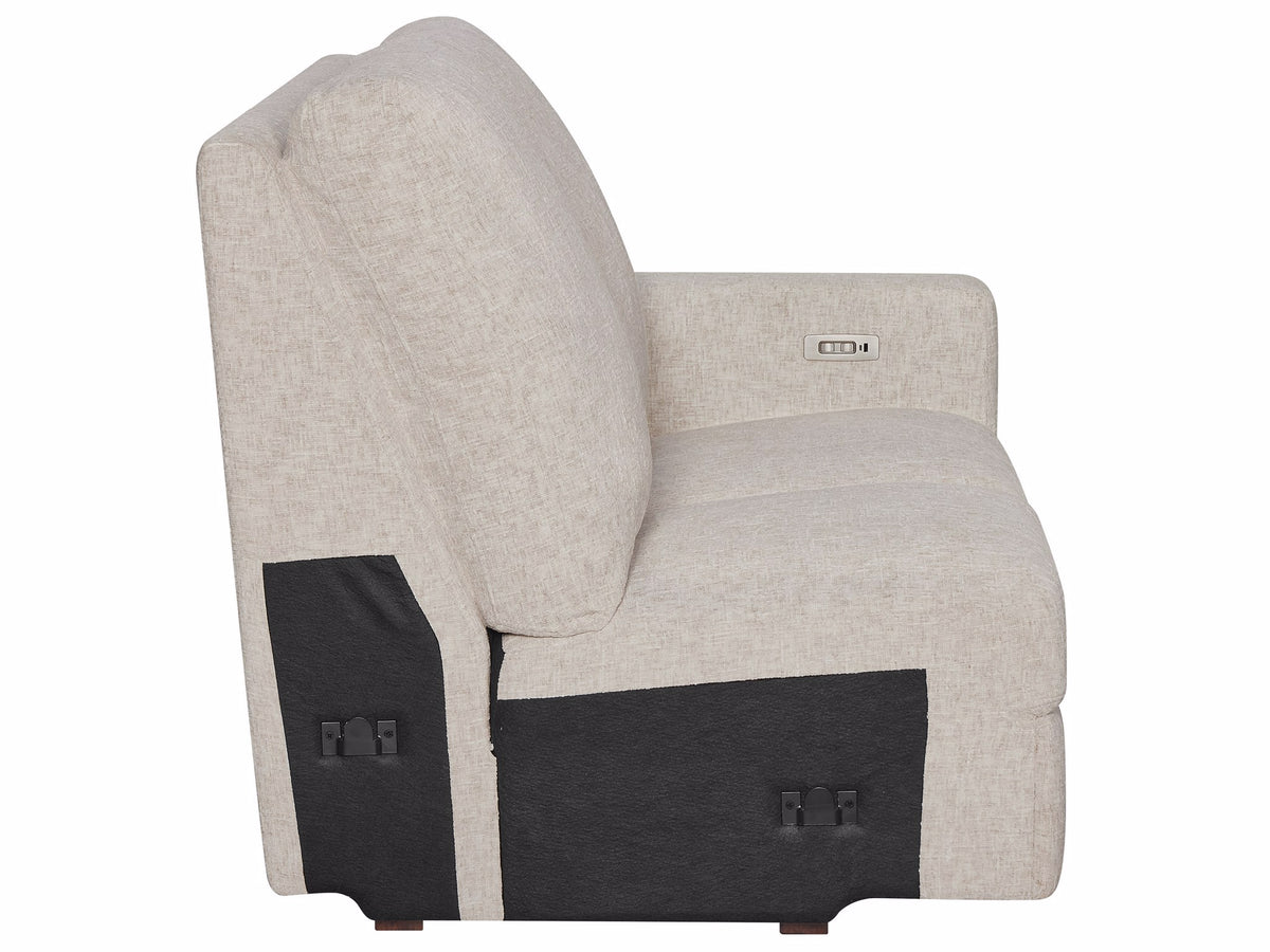 Universal Furniture Rhodes Loveseat RAF — Rani Arctic — Rhodes Collection