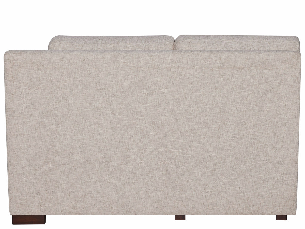 Universal Furniture Rhodes Loveseat RAF — Rani Arctic — Rhodes Collection