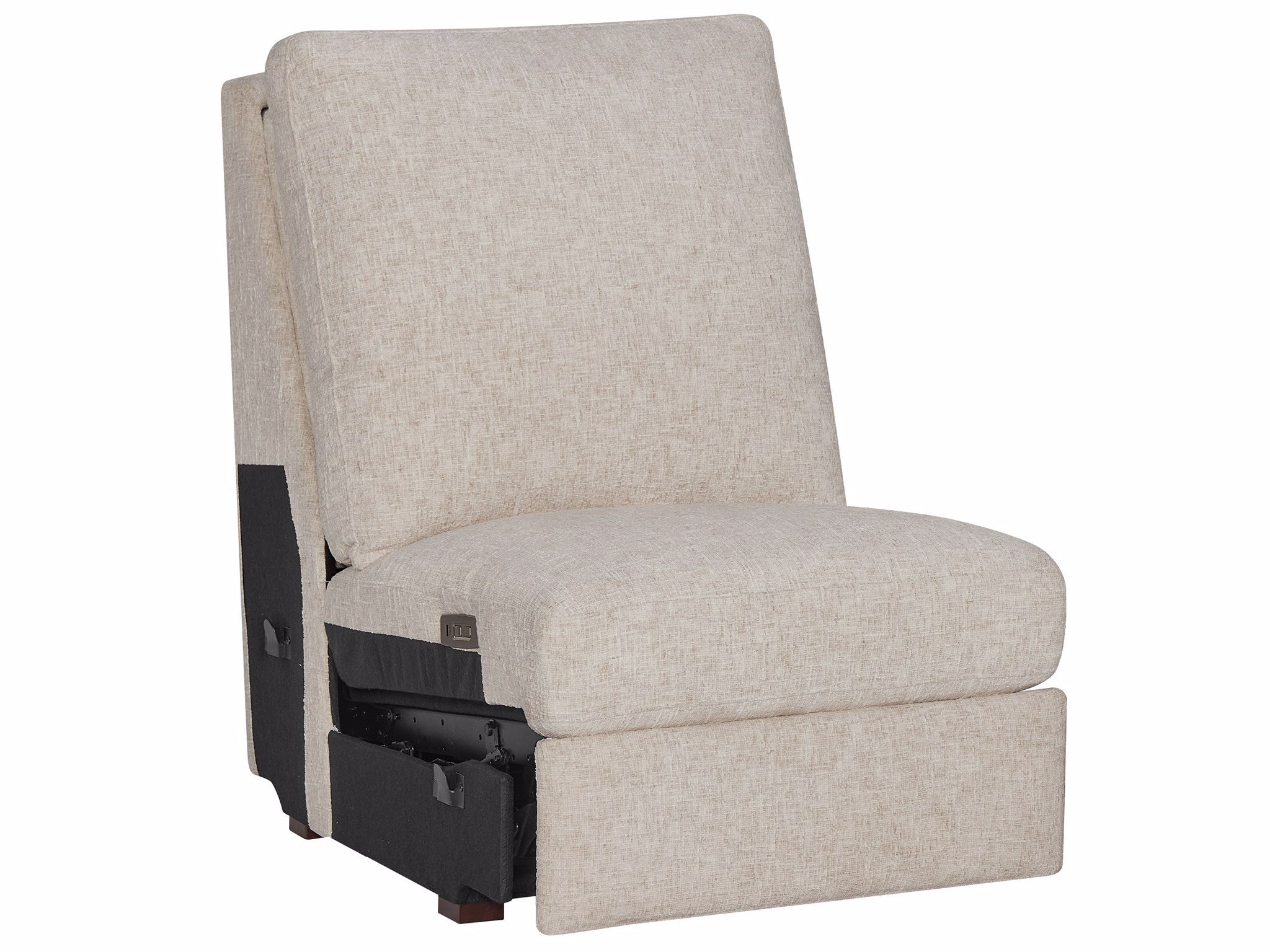 Universal Furniture Rhodes Armless Chair — Rani Arctic — Rhodes Collection