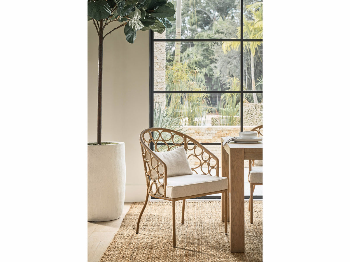 Universal Furniture Weekender Pebble Dining Chair — Natural Rattan — Weekender Collection