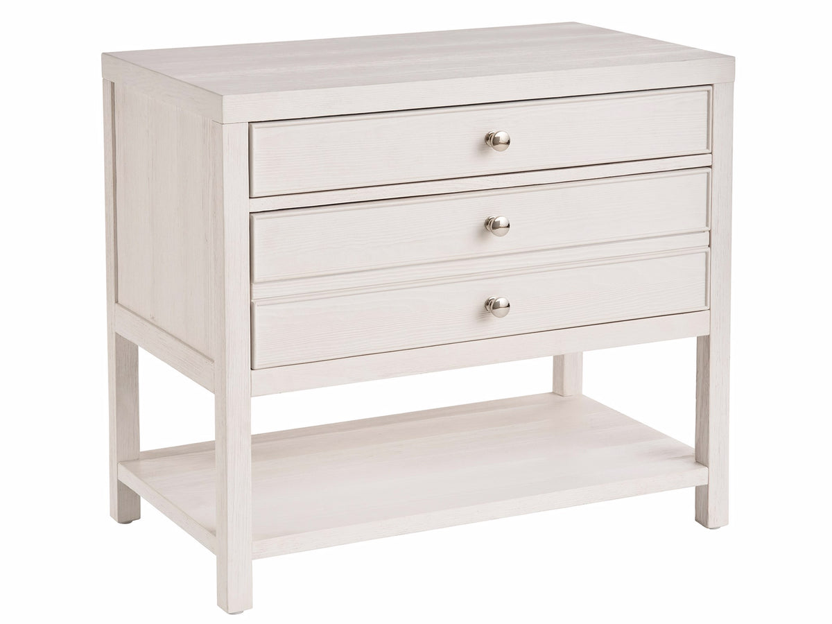 Universal Furniture Weekender Saugatuck Nightstand — White Sand — Weekender Collection