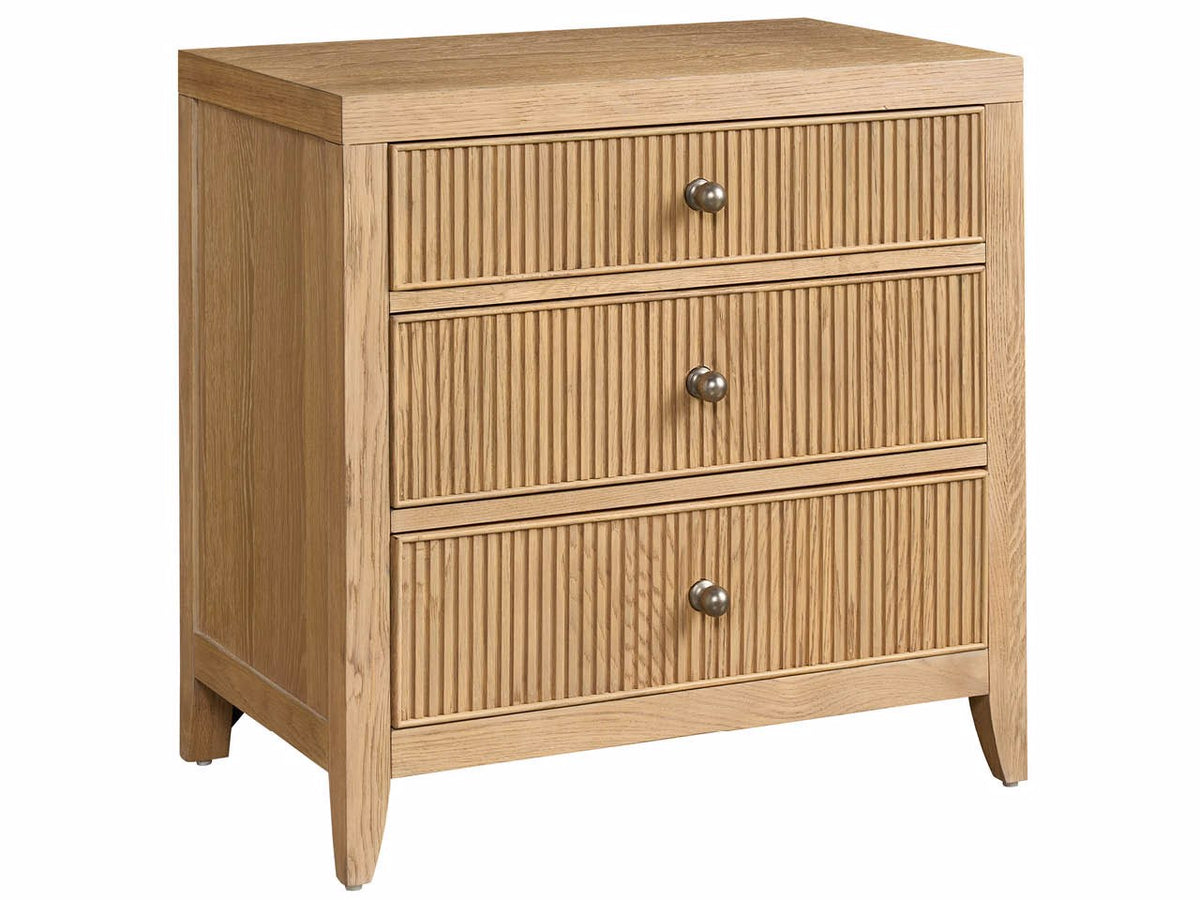 Universal Furniture Avaline Carmen Three Drawer Nightstand — Skylark — Avaline Collection