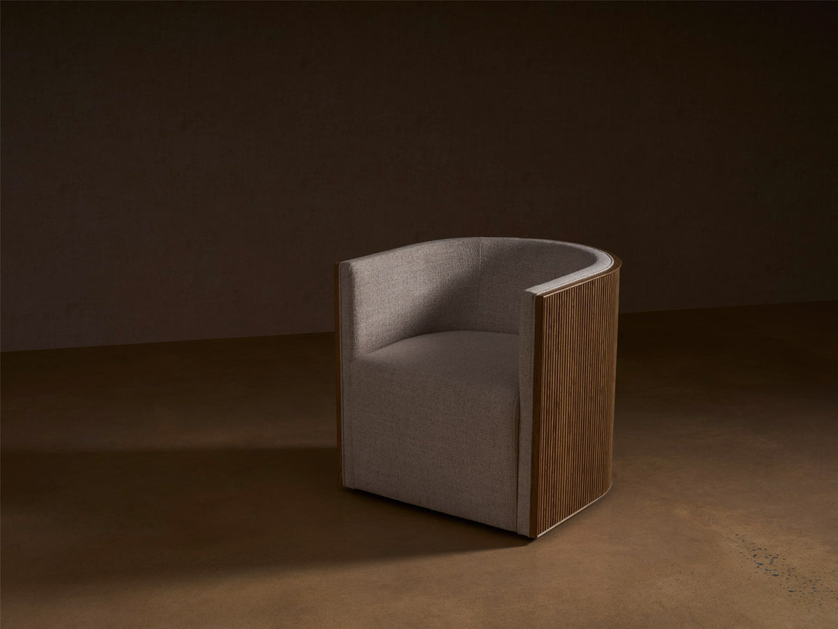 Universal Furniture Avaline Tanner Swivel Chair — Monique Linen — Skylark — Avaline Collection
