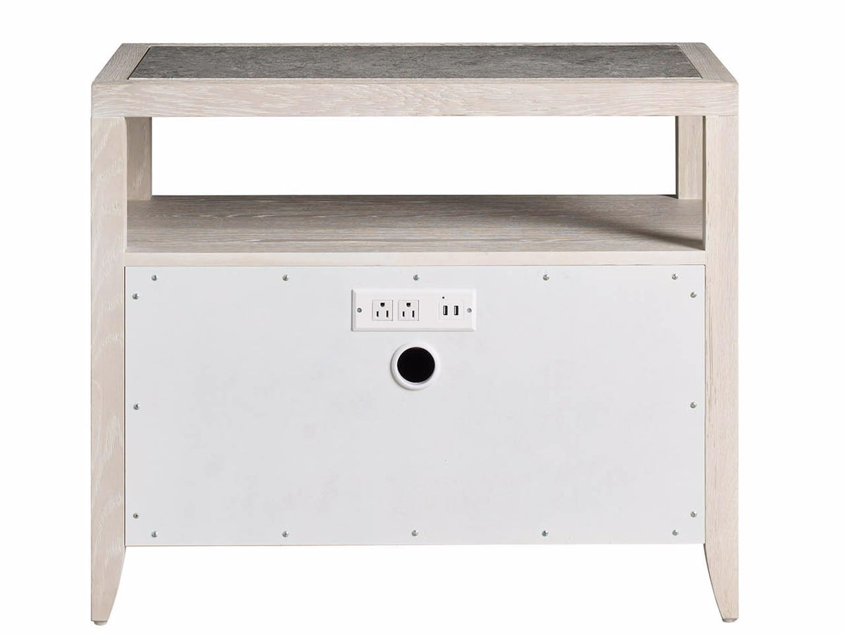 Universal Furniture Avaline Carmen Two Drawer Nightstand — White Oak — Avaline Collection