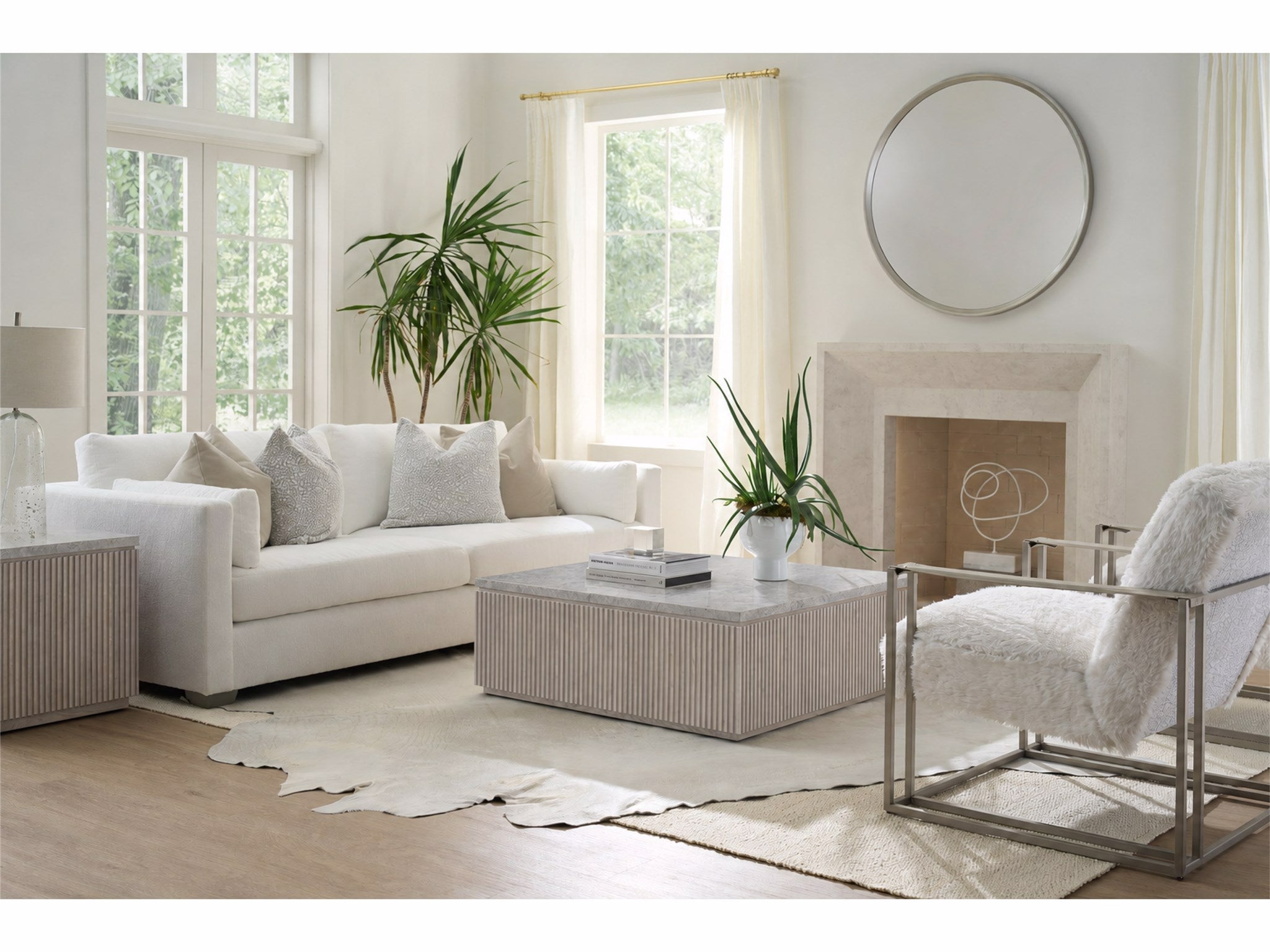Universal Furniture Avaline Carmen Cocktail Table — White Oak — Avaline Collection