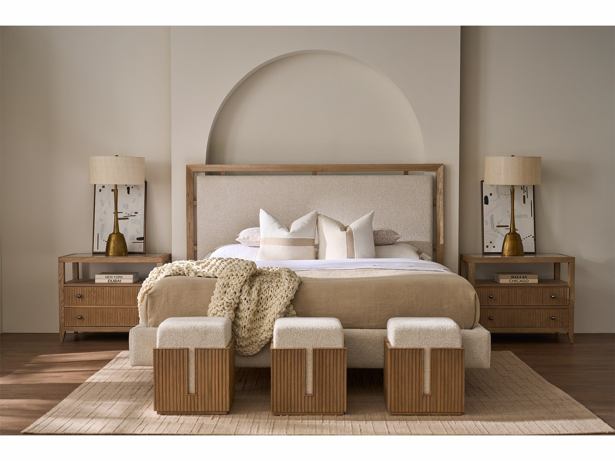 Universal Furniture Avaline Carmen Two Drawer Nightstand — Skylark — Avaline Collection
