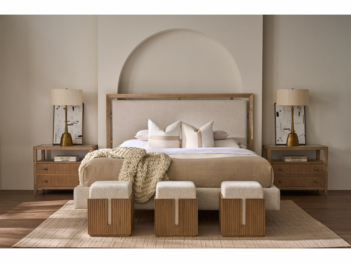 Universal Furniture Avaline Carmen Two Drawer Nightstand — Skylark — Avaline Collection