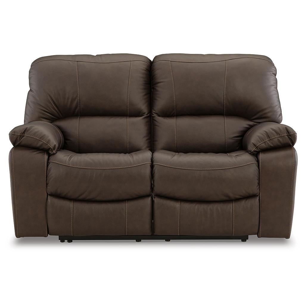 Leesworth Power Reclining Loveseat — Dark Brown Signature Design by Ashley® Living Room