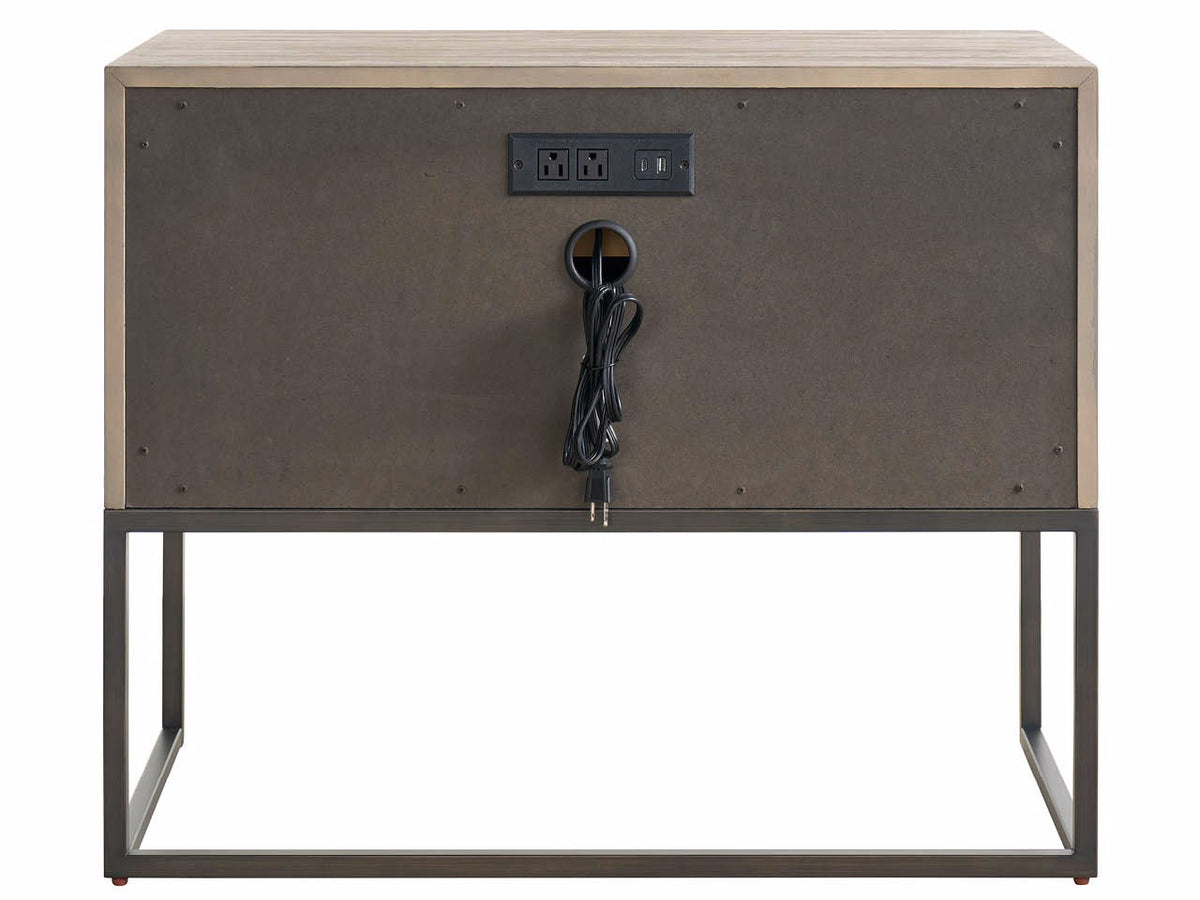 Universal Furniture Boulder Metal Base Nightstand — Dwell Collection