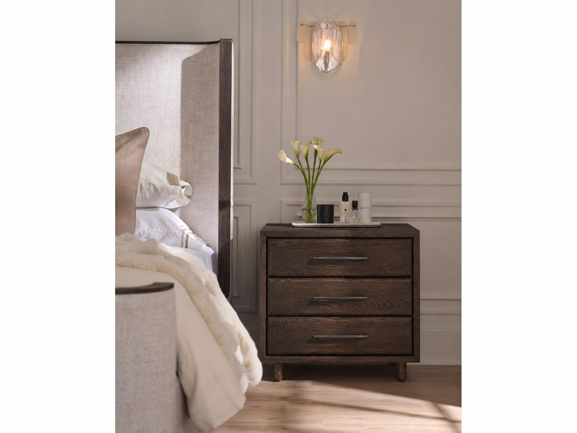 Universal Furniture Sable Three Drawer Nightstand — Modern Collection