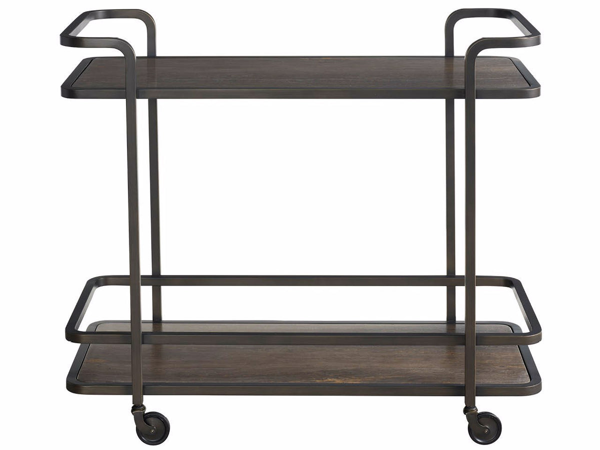Universal Furniture Smoked Bronze Bar Cart — Modern Collection