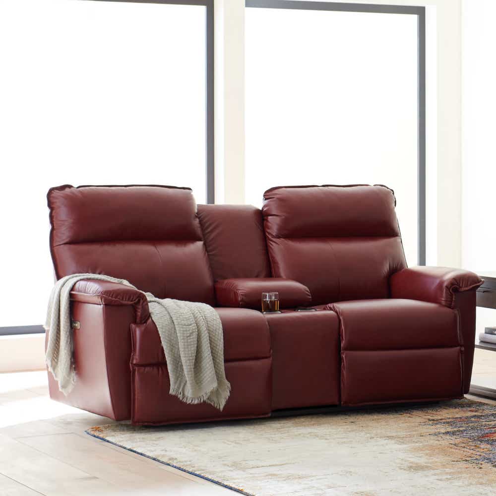 La-Z-Boy Jay Power Reclining Console Loveseat — Power Recline for Two La-Z-Boy Power Reclining Loveseat