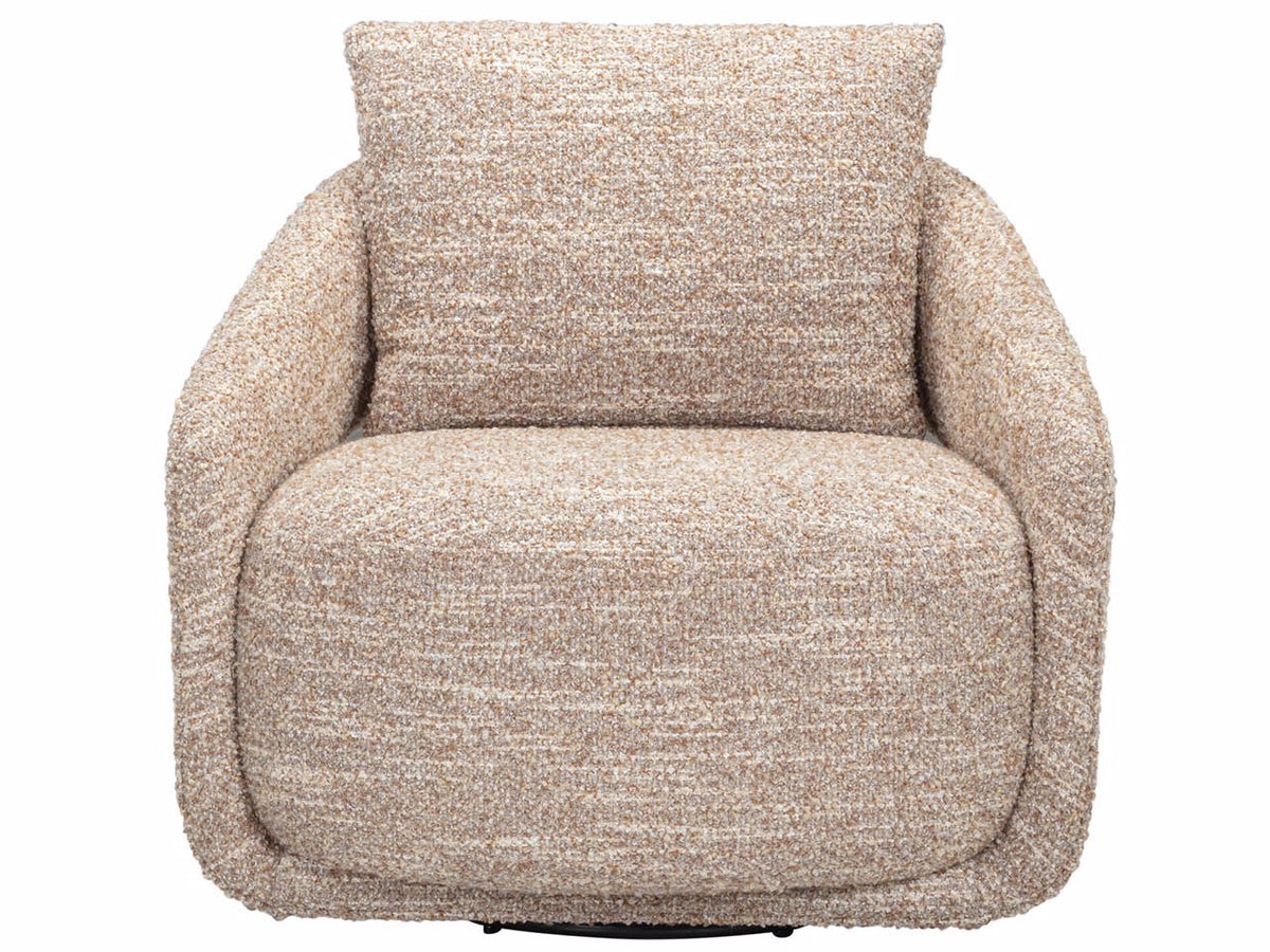 Universal Furniture Elio Swivel Chair — Pamela Cobblestone — Elio Collection