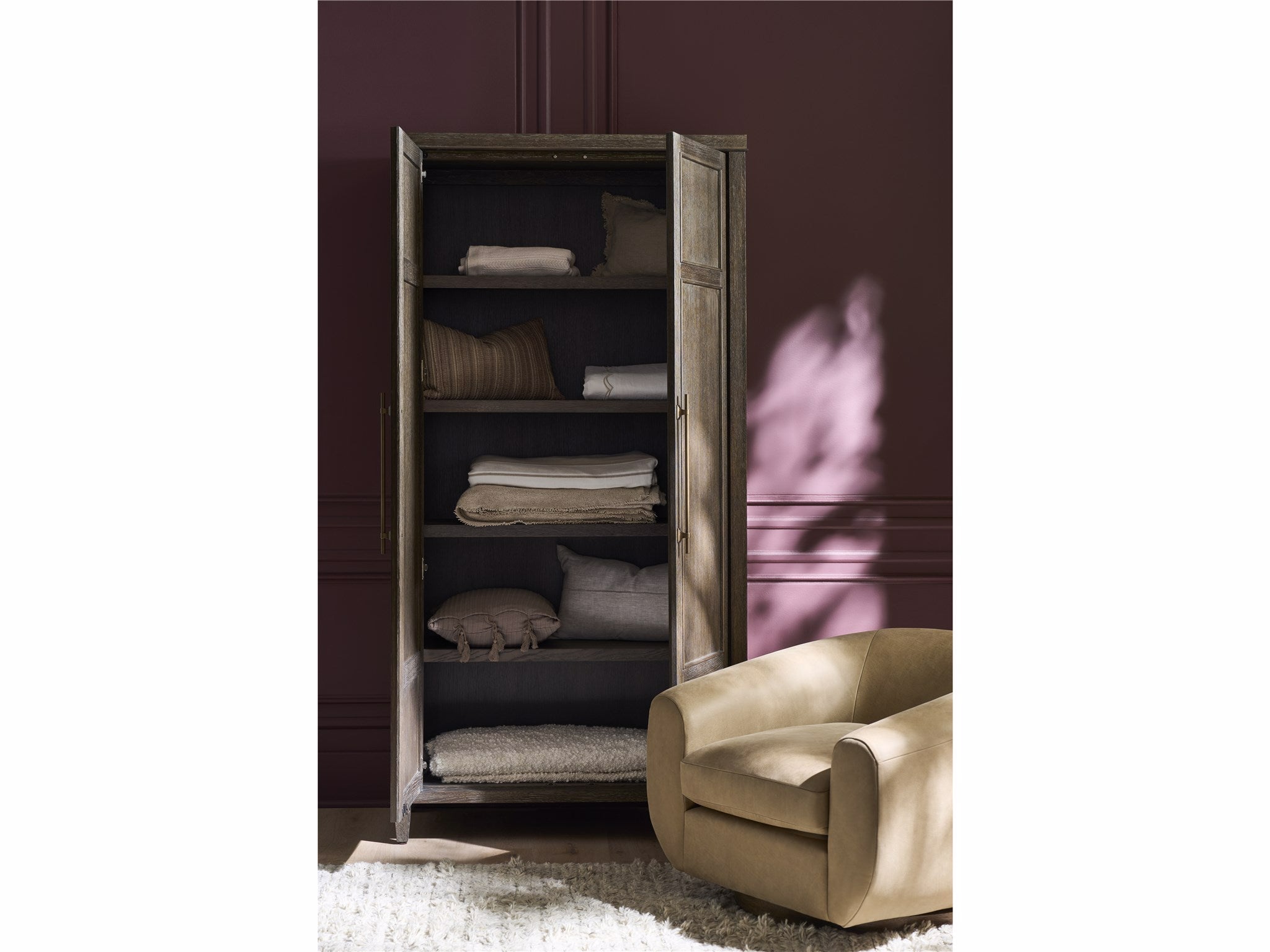 Universal Furniture Montclair Cocoa Cabinet — LED — Montclair Collection