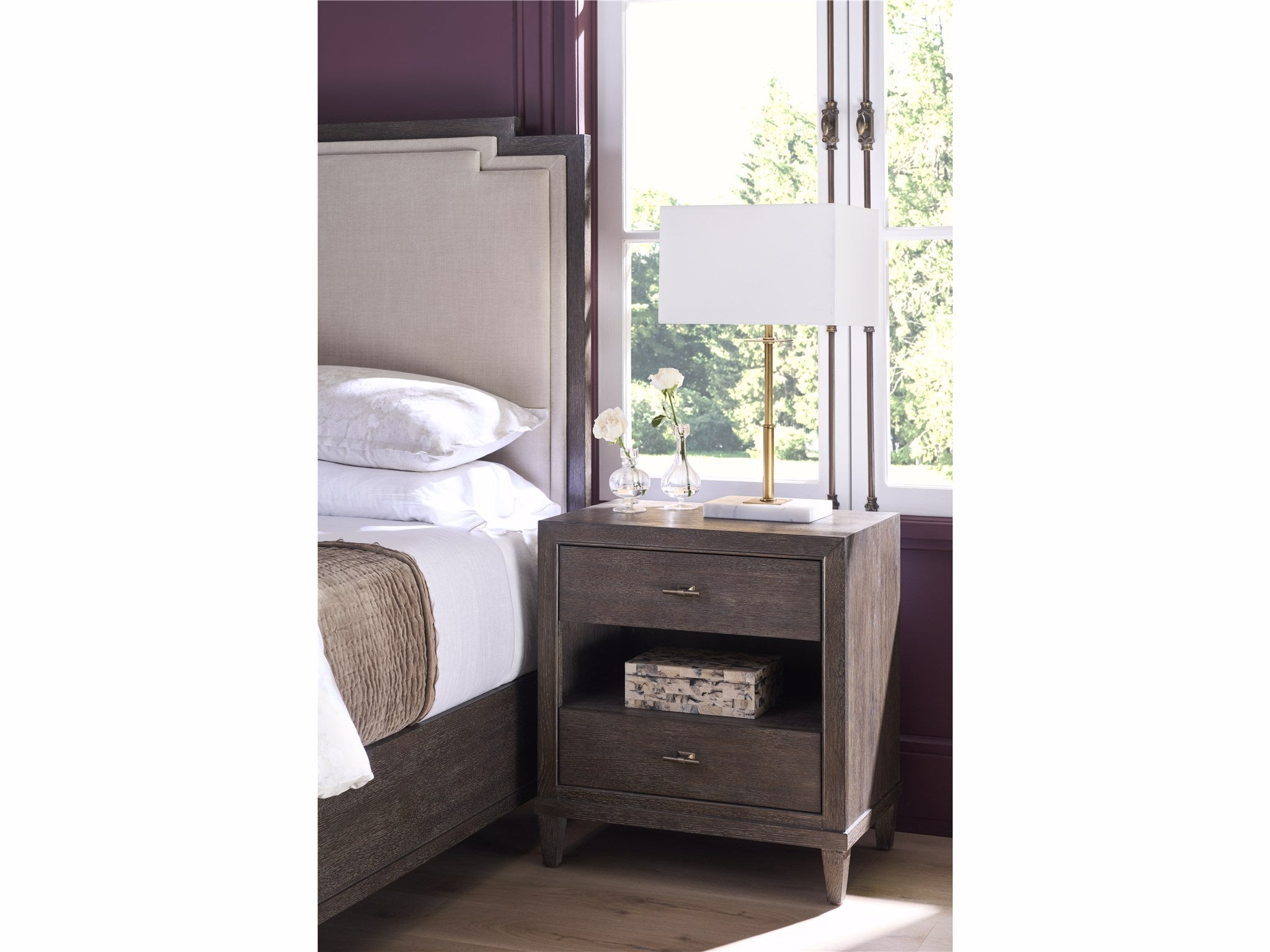 Universal Furniture Montclair Cocoa Nightstand — 2 Drawer — Montclair Collection