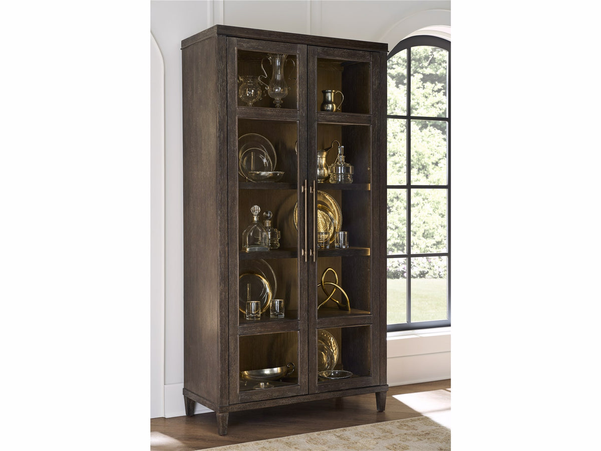Universal Furniture Montclair Cocoa Cabinet — Glass Doors — Montclair Collection
