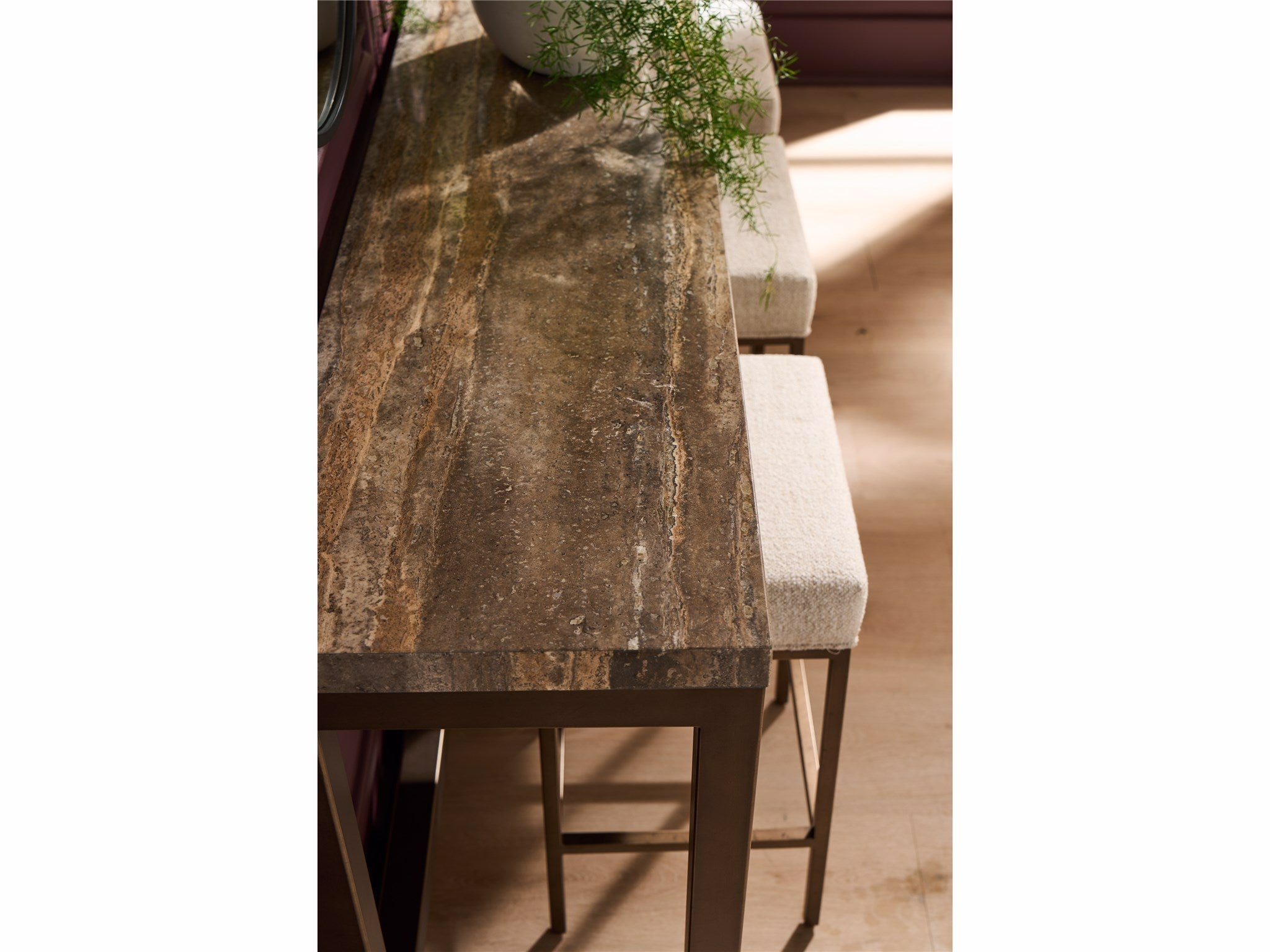 Universal Furniture Brindle Console with Stools — Montclair Collection