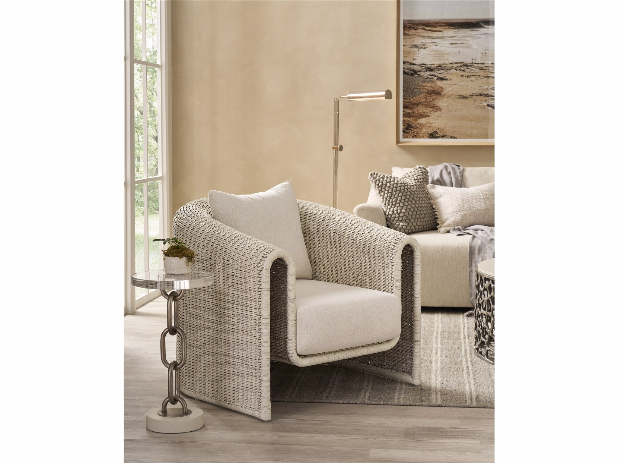 Universal Furniture Key Largo Lounge Chair — Nomad Snow — Oasis Collection
