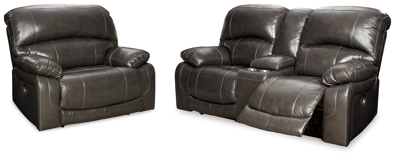 Hallstrung Power Reclining Loveseat and Power Recliner