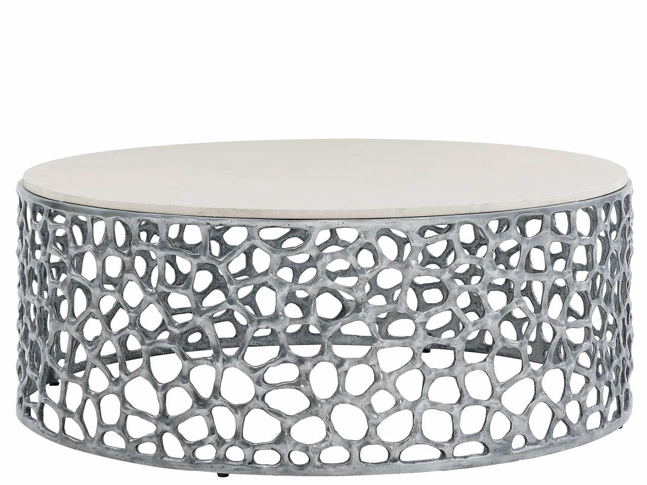 Universal Furniture Oasis Coral Cocktail Table — Antique Nickle — Oasis Collection