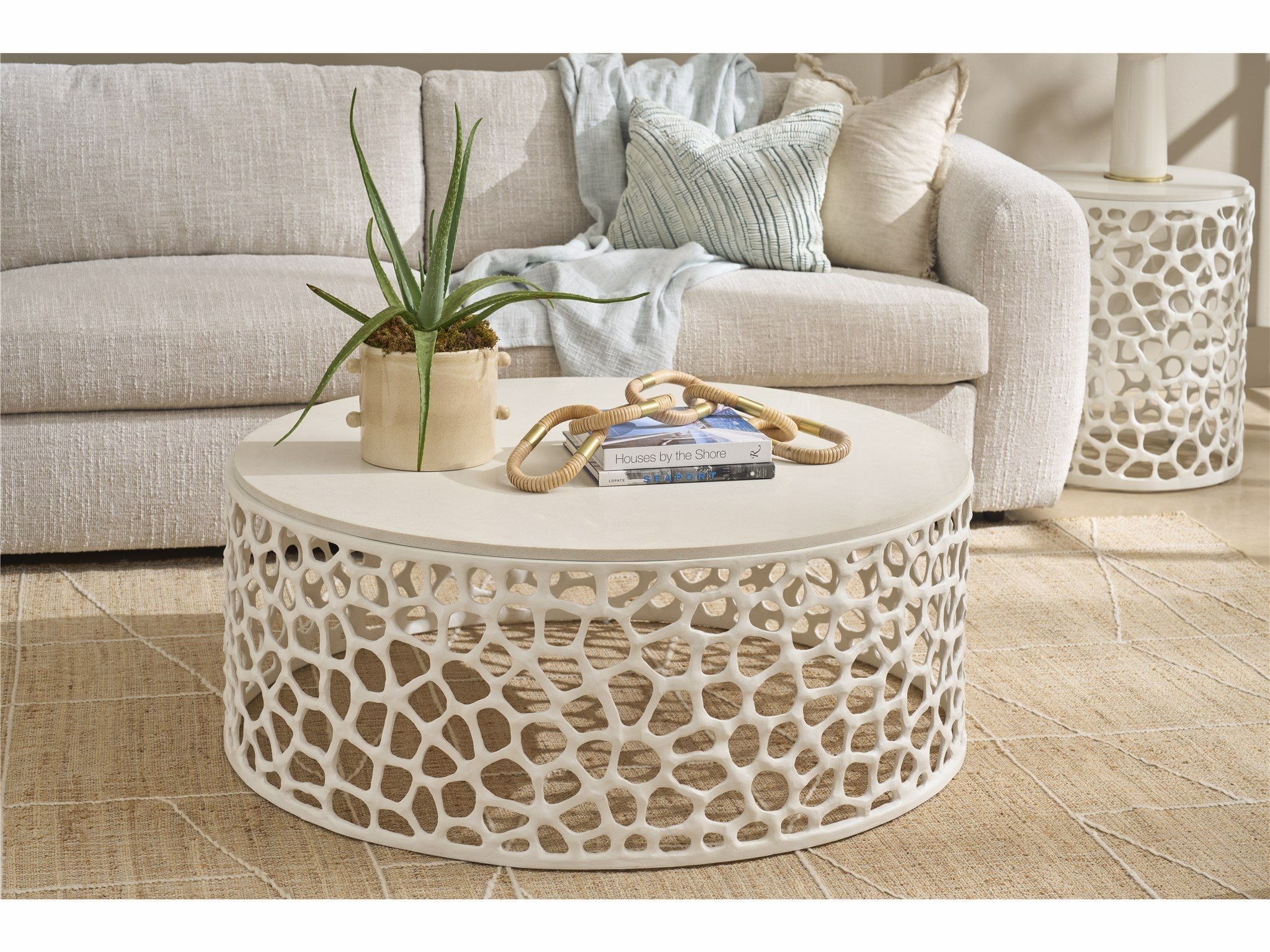 Universal Furniture Oasis Coral Cocktail Table — White — Oasis Collection