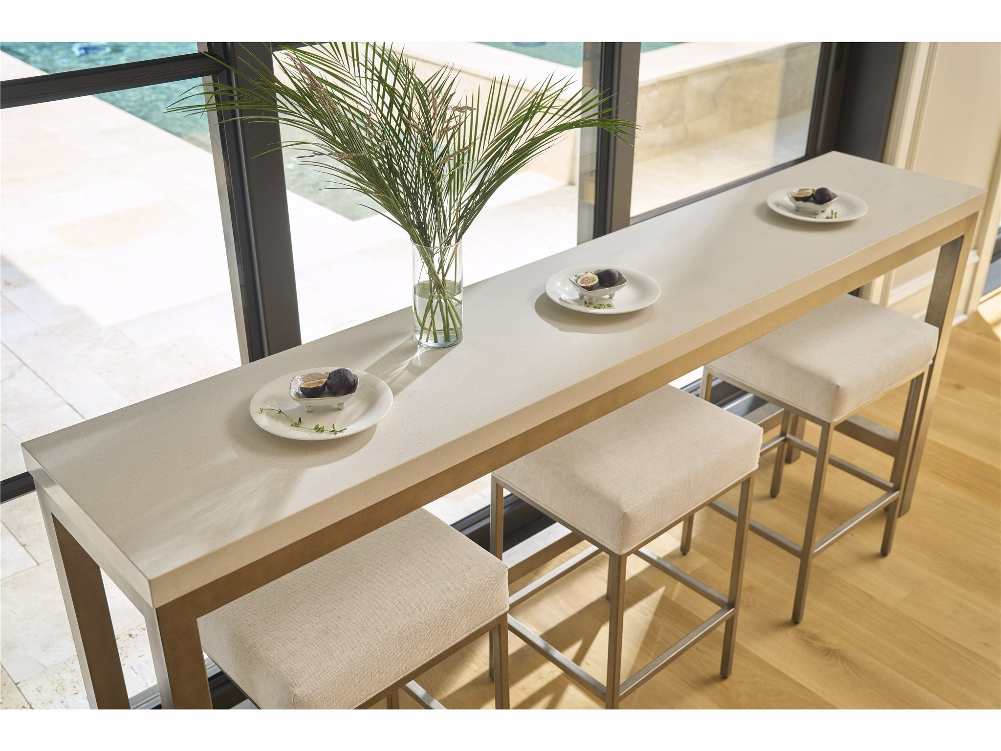 Universal Furniture Oasis Console with Stools — Oasis Collection