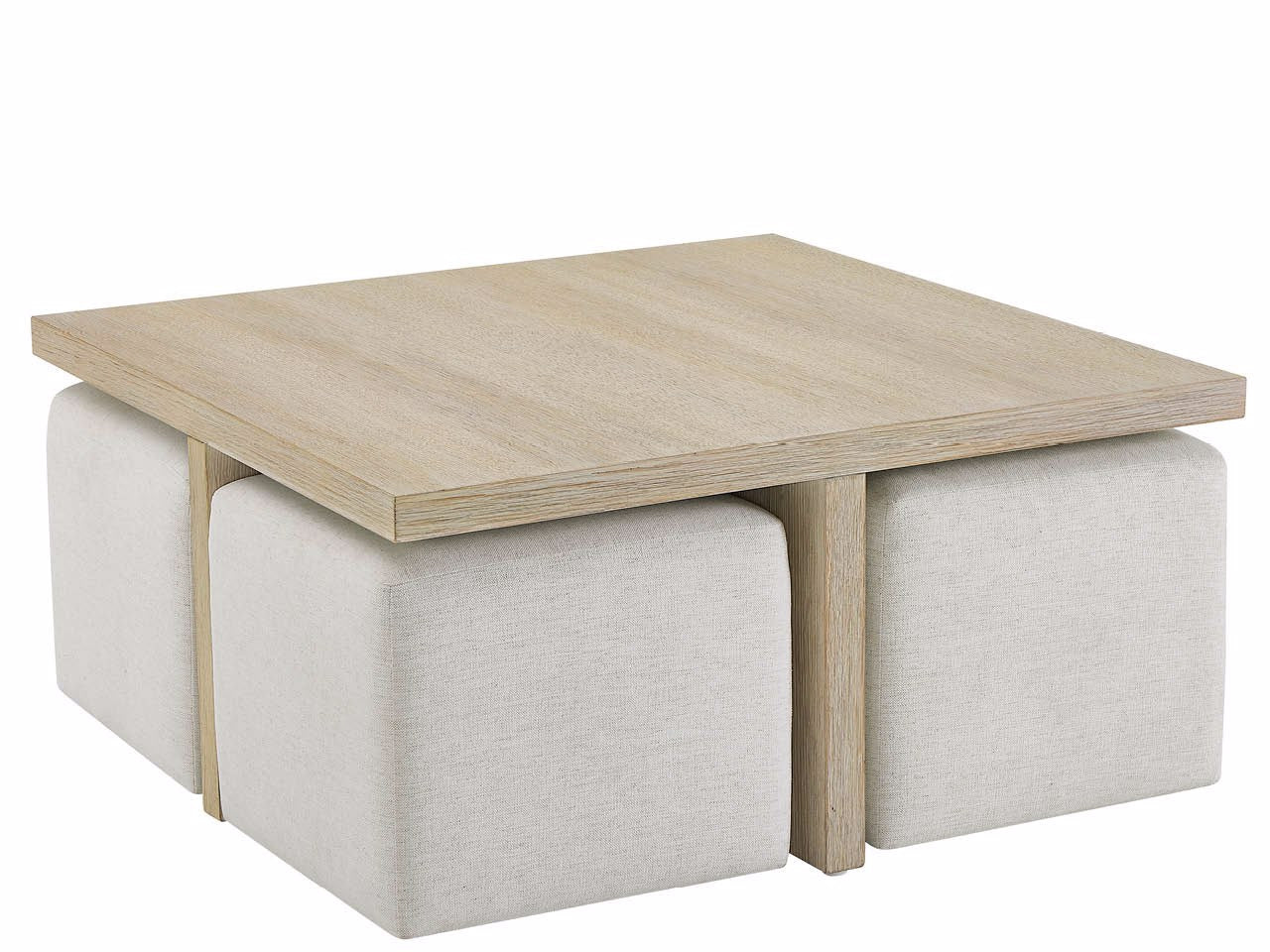 Universal Furniture Dockside Cocktail Table with Ottomans — Oasis Collection