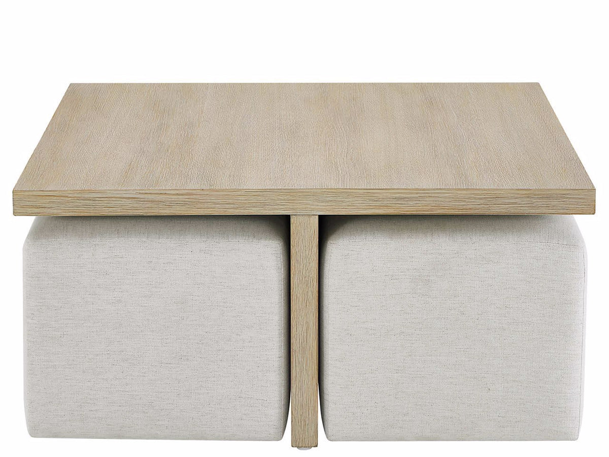 Universal Furniture Dockside Cocktail Table with Ottomans — Oasis Collection