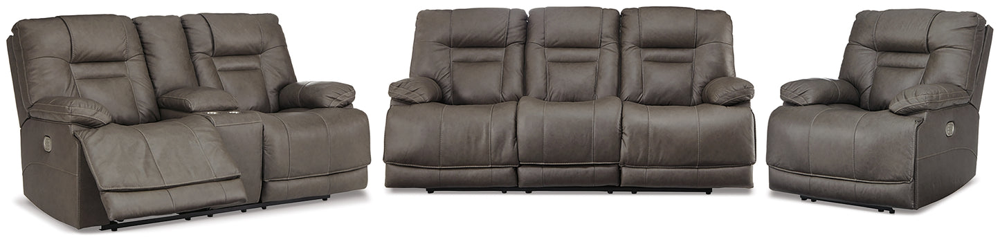 Wurstrow Power Reclining Sofa, Loveseat and Recliner