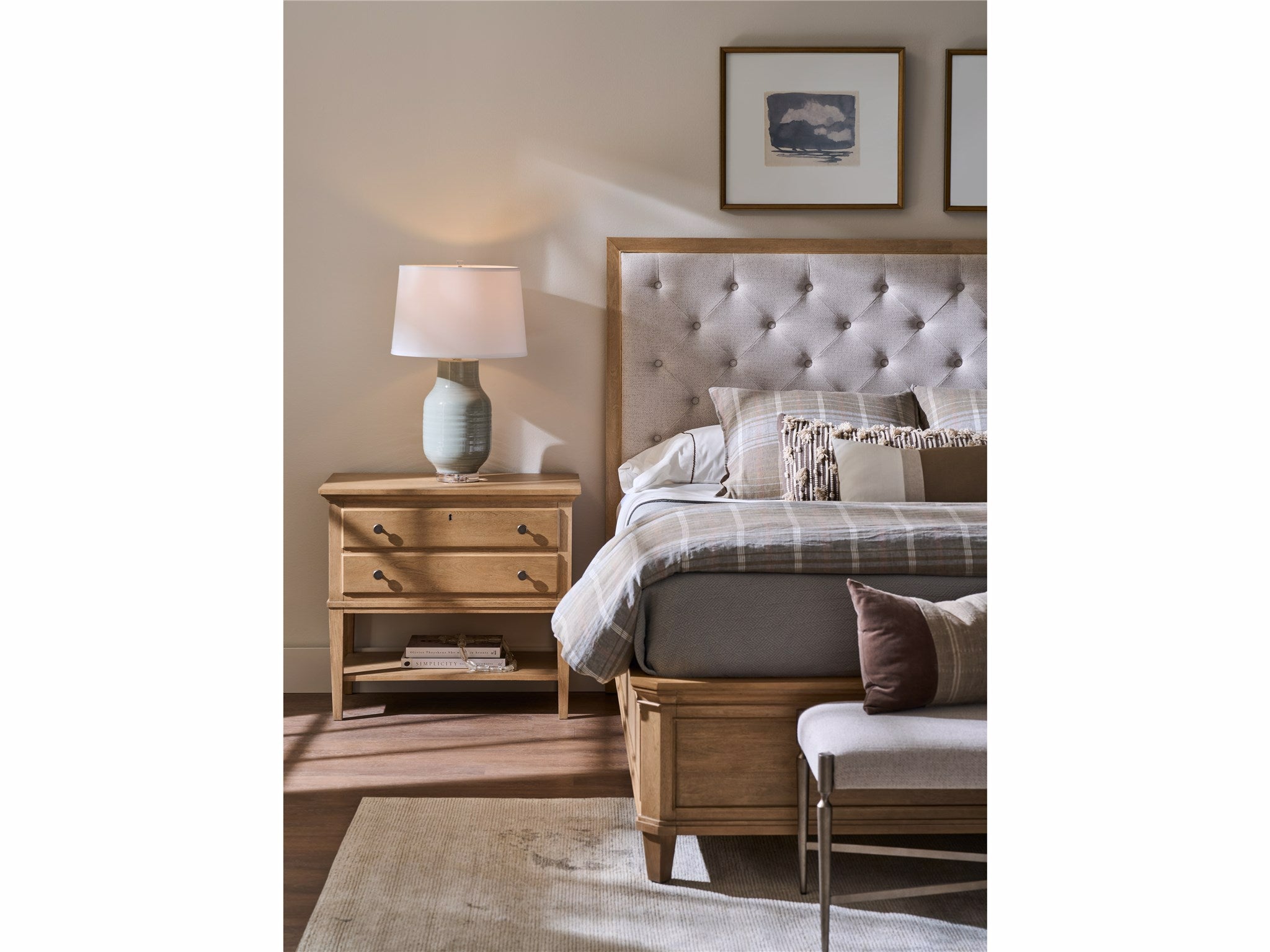 Universal Furniture Birchaven Brindle Nightstand — 2 Drawer — Birchaven Collection