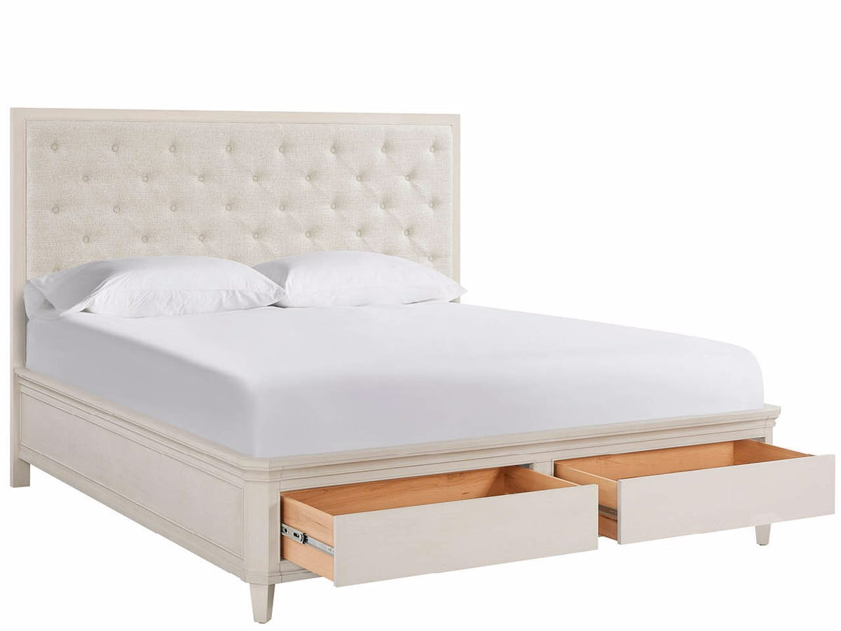 Universal Furniture Willow Upholstered Storage Bed — Birchaven Collection