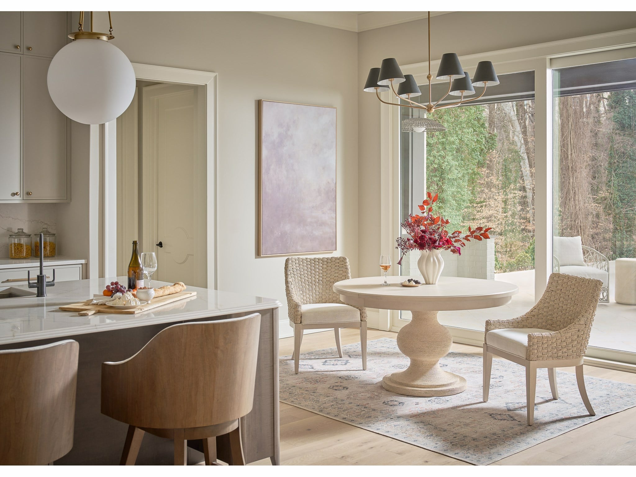 Universal Furniture Willow Wrapped Dining Table — Birchaven Collection