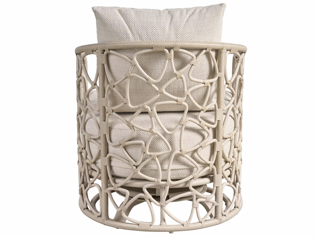 Universal Furniture Coastal Living Outdoor Pebble Swivel Chair Outdoor — Caaden Cream — Shoal — Coastal Living Outdoor Collection